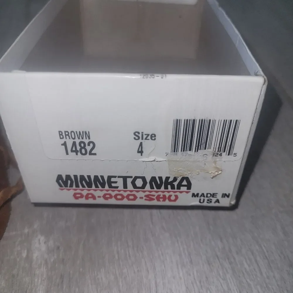 Minnetonka Brown Fringe Booties #1482 Infant 4